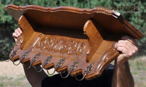 RZEŹBIONA GARDEROBA STARE WIESZAKI STARY WIESZAK Z LITEGO DREWNA DREWNIANY