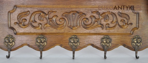 RZEŹBIONA GARDEROBA STARE WIESZAKI STARY WIESZAK Z LITEGO DREWNA DREWNIANY