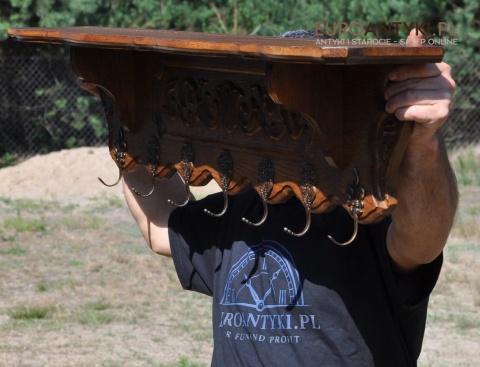 RZEŹBIONA GARDEROBA STARE WIESZAKI STARY WIESZAK Z LITEGO DREWNA DREWNIANY