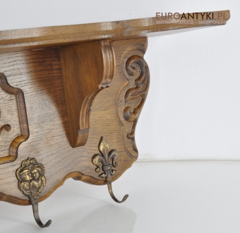 RZEŹBIONA GARDEROBA STARE WIESZAKI STARY WIESZAK Z LITEGO DREWNA DREWNIANY