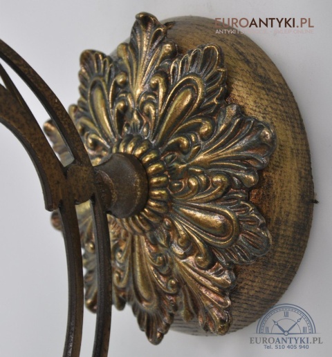 SECESYJNE KINKIETY Z KLOSZEM STARE LAMPKI LAMPY NA ŚCIANE ANTYKI