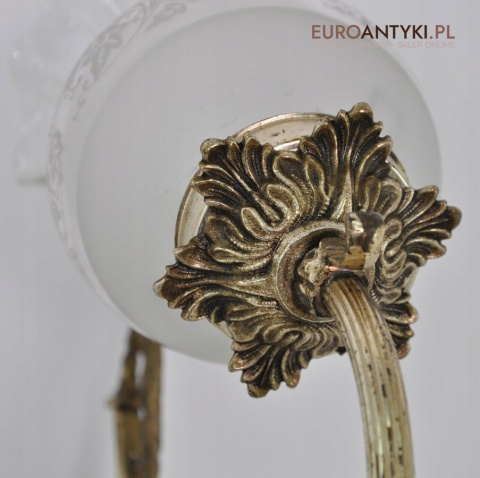 STARE KINKIETY LAMPY Z KLOSZAMI STARE SREBRO ANTYK