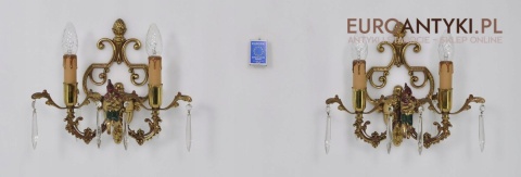 STARE KINKIETY Z MOSIĄDZU LAMPKI LAMPY NA SCIANE