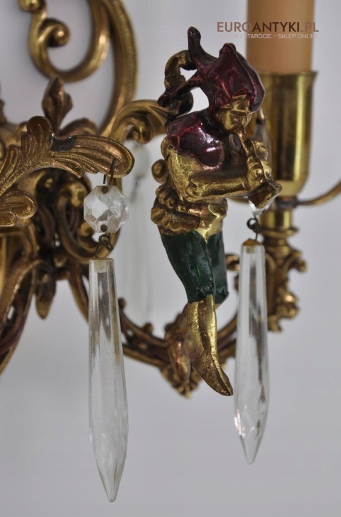 STARE KINKIETY Z MOSIĄDZU LAMPKI LAMPY NA SCIANE