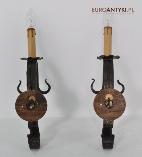 STARE KUTE KINKIETY DO ZAMKU PAŁACU LOCHU ANTYK