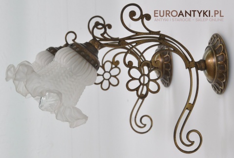 STARE SECESYJNE KINKIETY Z KLOSZAMI LAMPKI LAMPY