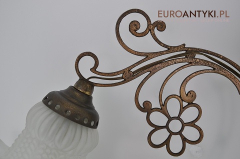 STARE SECESYJNE KINKIETY Z KLOSZAMI LAMPKI LAMPY