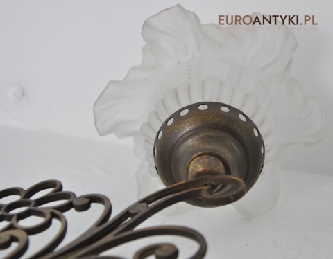 STARE SECESYJNE KINKIETY Z KLOSZAMI LAMPKI LAMPY