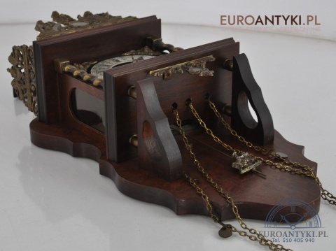 STARY HOLENDERSKI ZEGAR WISZĄCY ANTYK Z HOLANDII HOLENDER Z ATLASEM