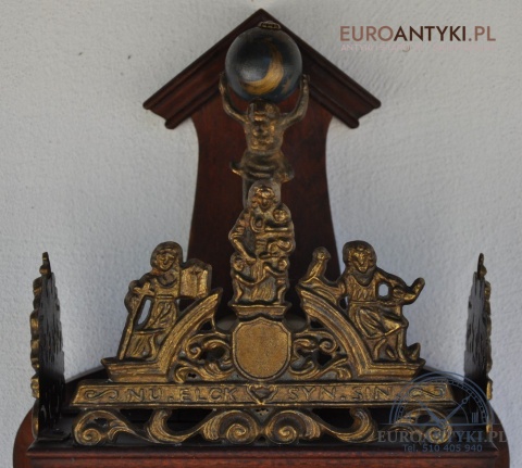 STARY HOLENDERSKI ZEGAR WISZĄCY ANTYK Z HOLANDII HOLENDER Z ATLASEM