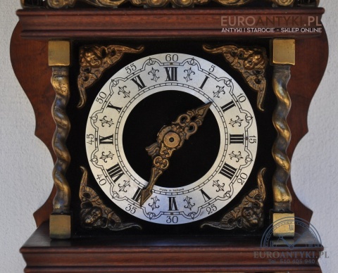 STARY HOLENDERSKI ZEGAR WISZĄCY ANTYK Z HOLANDII HOLENDER Z ATLASEM