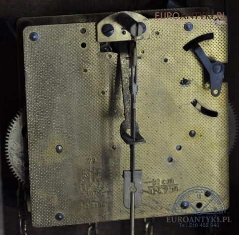 STARY HOLENDERSKI ZEGAR WISZĄCY ANTYK Z HOLANDII HOLENDER Z ATLASEM