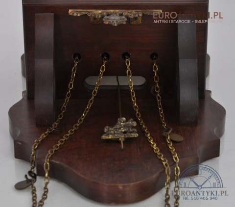 STARY HOLENDERSKI ZEGAR WISZĄCY ANTYK Z HOLANDII HOLENDER Z ATLASEM