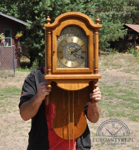 STARY WISZĄCY NIEMIECKI ZEGAR SKRZYNIOWY HERMLE SPRAWNY