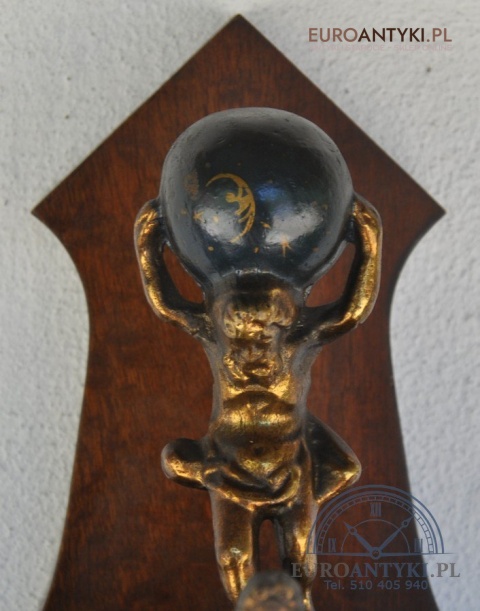 STARY ZEGAR WISZĄCY HOLENDER Z ATLASEM ORYGINALNY HOLLAND