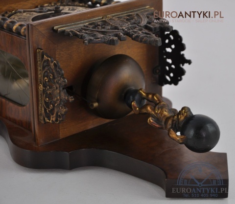 STARY ZEGAR WISZĄCY HOLENDER Z ATLASEM ORYGINALNY HOLLAND