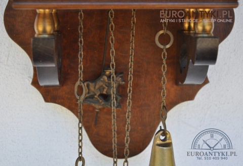 STARY ZEGAR WISZĄCY HOLENDER Z ATLASEM ORYGINALNY HOLLAND