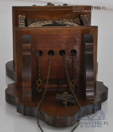 STARY ZEGAR WISZĄCY HOLENDER Z ATLASEM ORYGINALNY HOLLAND