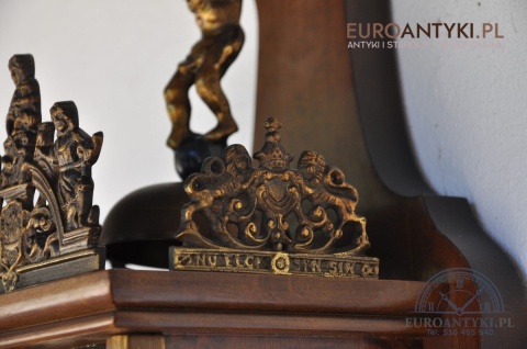 STARY ZEGAR WISZĄCY HOLENDER Z ATLASEM ORYGINALNY HOLLAND