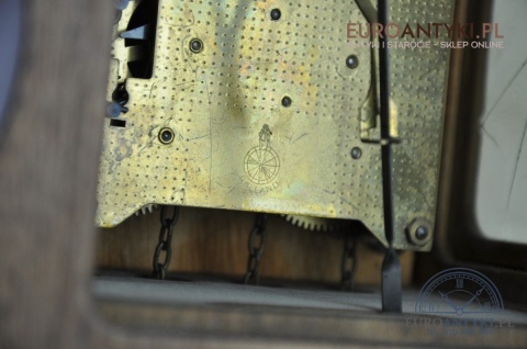 STARY ZEGAR WISZĄCY HOLENDER Z ATLASEM ORYGINALNY HOLLAND