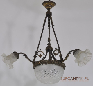 XL LAMPA ZYRANDOL ART NOUVEAU SECESJA JUGENDSTIL