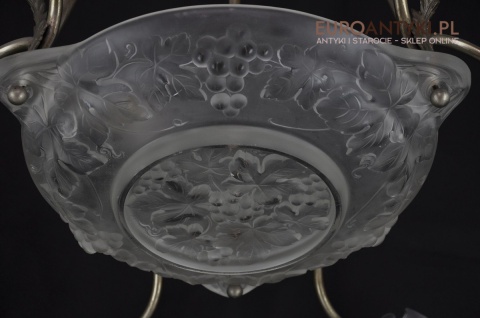 Żyrandol art deco oryginalny unikat do salonu pałacu zamku. Prawdziwy antyk