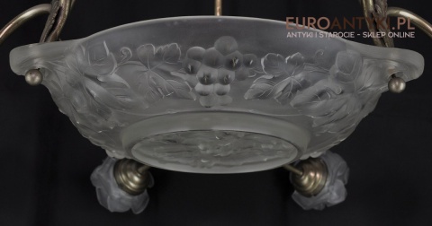 Żyrandol art deco oryginalny unikat do salonu pałacu zamku. Prawdziwy antyk