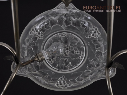 Żyrandol art deco oryginalny unikat do salonu pałacu zamku. Prawdziwy antyk