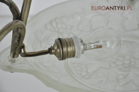 Żyrandol art deco oryginalny unikat do salonu pałacu zamku. Prawdziwy antyk