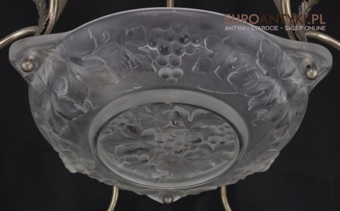 Żyrandol art deco oryginalny unikat do salonu pałacu zamku. Prawdziwy antyk