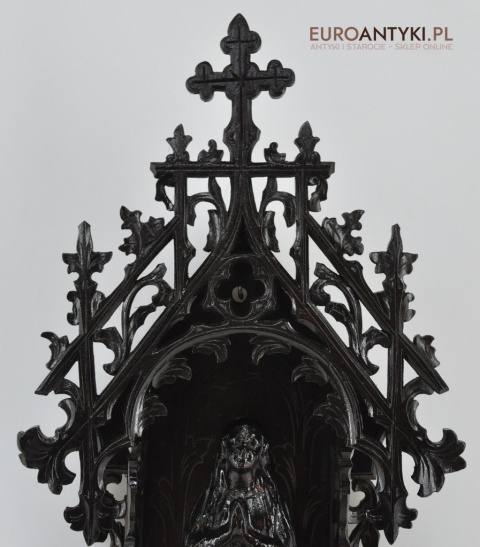 Gotycka kapliczka antyczna z Matką boską. Prawdziwy antyk Grunderzeit.