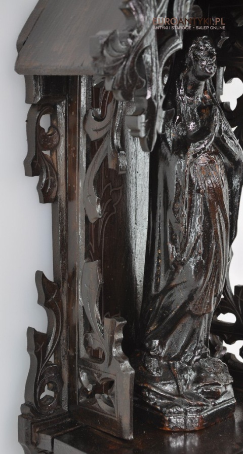 Gotycka kapliczka antyczna z Matką boską. Prawdziwy antyk Grunderzeit.