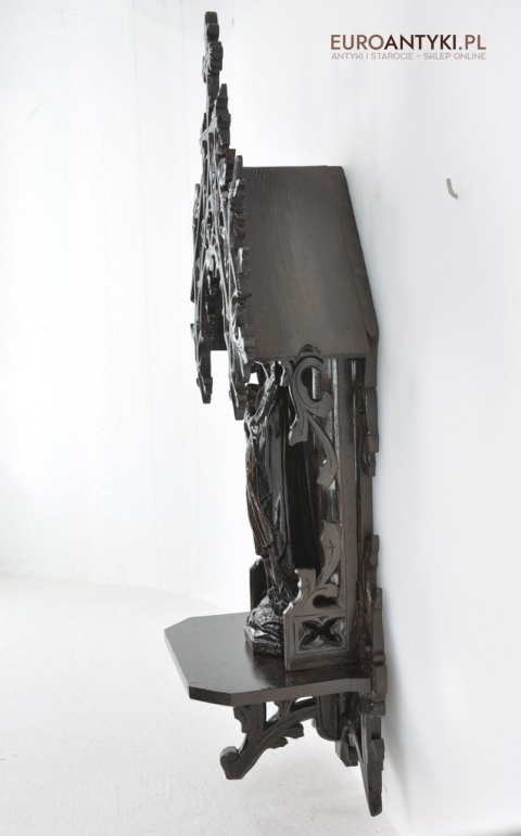 Gotycka kapliczka antyczna z Matką boską. Prawdziwy antyk Grunderzeit.