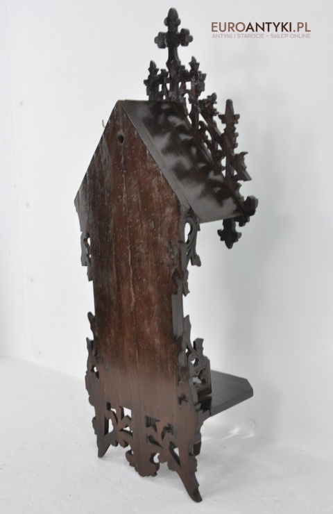 Gotycka kapliczka antyczna z Matką boską. Prawdziwy antyk Grunderzeit.