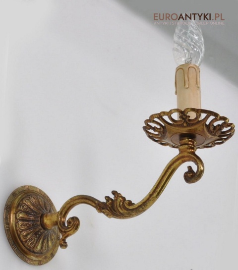 SECESYJNE KINKIETY LAMPKI LAMPY NA ŚCIANE Z MOSIĄDZU SECESJA ZŁOTE ZŁOTY KOLOR STARE ZŁOTO