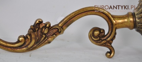 SECESYJNE KINKIETY LAMPKI LAMPY NA ŚCIANE Z MOSIĄDZU SECESJA ZŁOTE ZŁOTY KOLOR STARE ZŁOTO