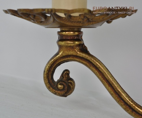 SECESYJNE KINKIETY LAMPKI LAMPY NA ŚCIANE Z MOSIĄDZU SECESJA ZŁOTE ZŁOTY KOLOR STARE ZŁOTO