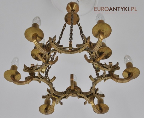 STARY ŻYRANDOL ART DECO SPACE AGE VINTAGE LAMPA ANTYK