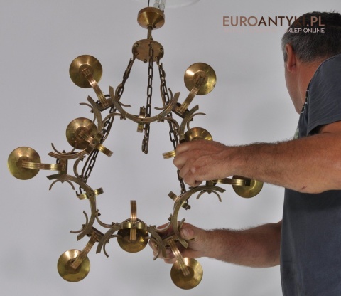 STARY ŻYRANDOL ART DECO SPACE AGE VINTAGE LAMPA ANTYK