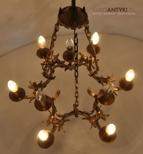 STARY ŻYRANDOL ART DECO SPACE AGE VINTAGE LAMPA ANTYK