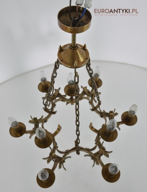 STARY ŻYRANDOL ART DECO SPACE AGE VINTAGE LAMPA ANTYK