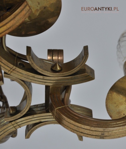 STARY ŻYRANDOL ART DECO SPACE AGE VINTAGE LAMPA ANTYK