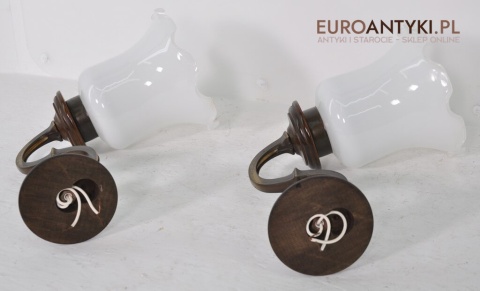 Angielskie lampy kinkiety biblioteczne gabinetowe styl Chesterfield