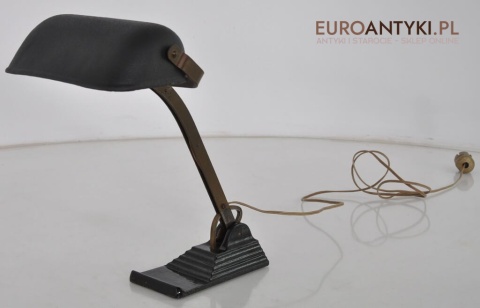 Art Deco lampka na biurko. Bauhaus lampa z okresu międzywojennego. Antyk