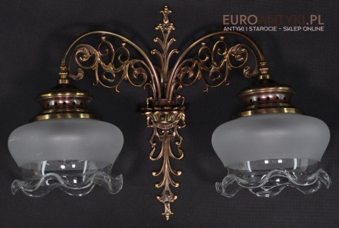 stary kinkiet z brązu