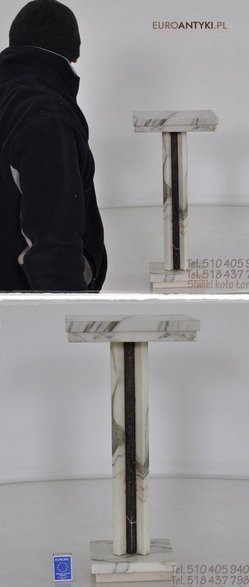 Stary marmurowy piedestał stojak stojaczek z marmuru ANTYK