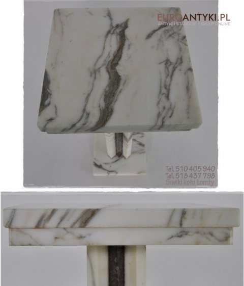 Stary marmurowy piedestał stojak stojaczek z marmuru ANTYK