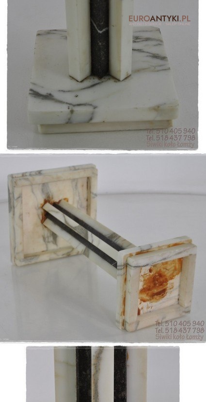 Stary marmurowy piedestał stojak stojaczek z marmuru ANTYK