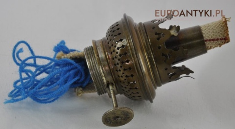 Secesyjna lampa naftowa z okresu międzywojennego. Cosmos brenner. Antyk