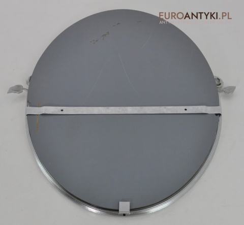 Srebrne lustro owalne z mosiądzu niklowanego